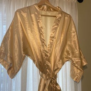 Champagne Satin Like Robe